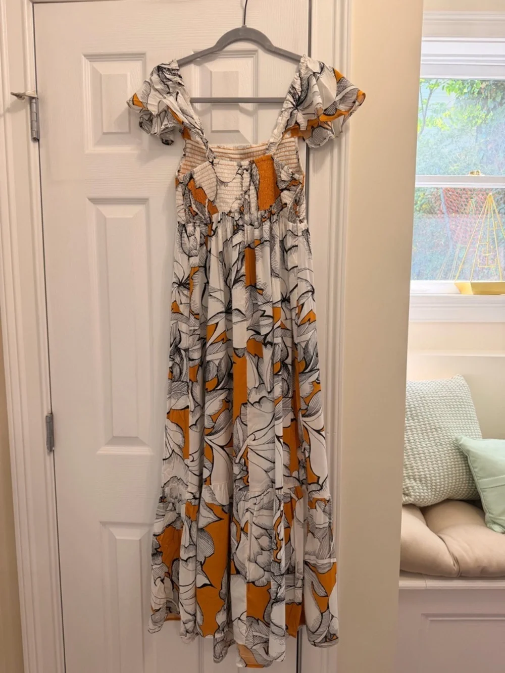 Anthropologie Alexandra Farmer Short-Sleeve
Smocked Midi Dress S - Picture 6 of 8